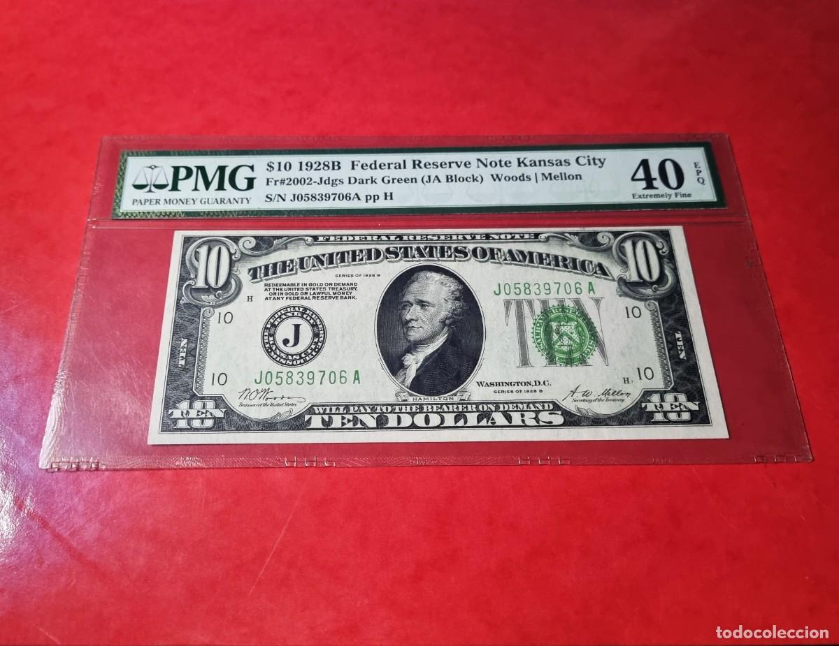 Billetes extranjeros: ESTADOS UNIDOS USA GOLD DEMAND PMG 40 EPQ |SOLO ACEPTO PAYPAL| BILLETE $ 10 DOLLARS 1928 LEER DESCRI
