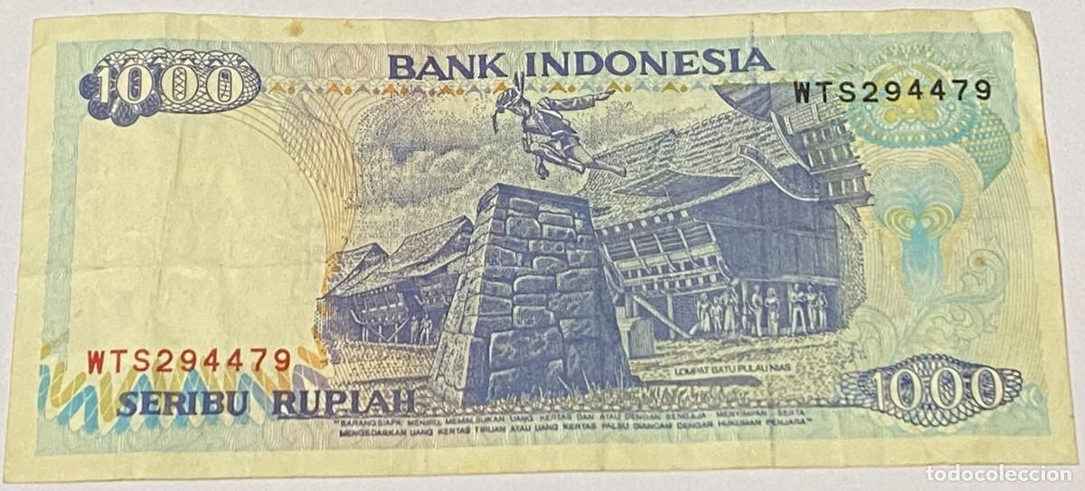 Billetes extranjeros: Billete 1996. 1000 Rupias. Indonesia. P-129e. MBC