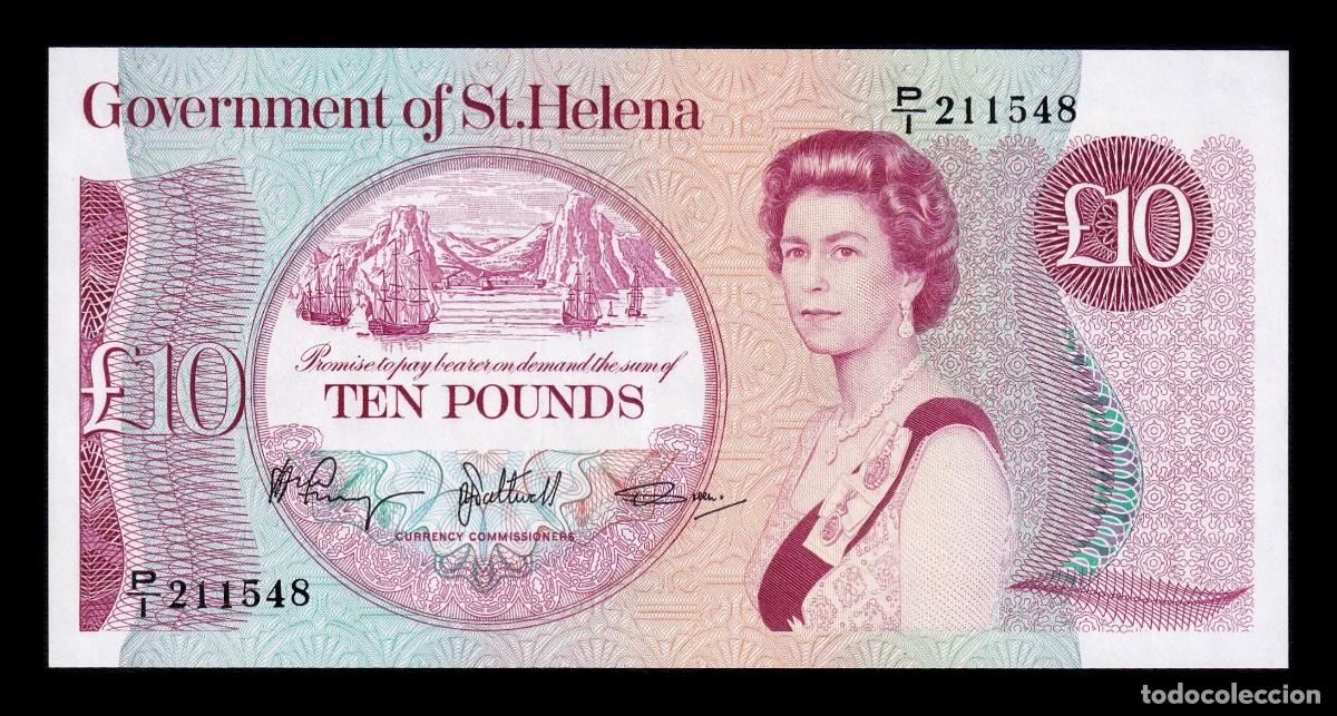 Billetes extranjeros: Santa Helena 10 Libras Elizabeth II 1985 Pick 8b Sc Unc