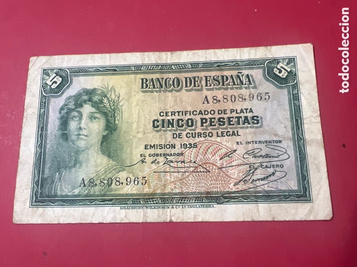 Billetes extranjeros: V87. BILLETE DE ESPA&Ntilde;A