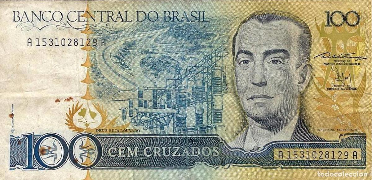 Billetes extranjeros: BILLETE BRASILE&Ntilde;O DE 100 CRUZADOS PRECIO DE SALIDA 1 &euro;