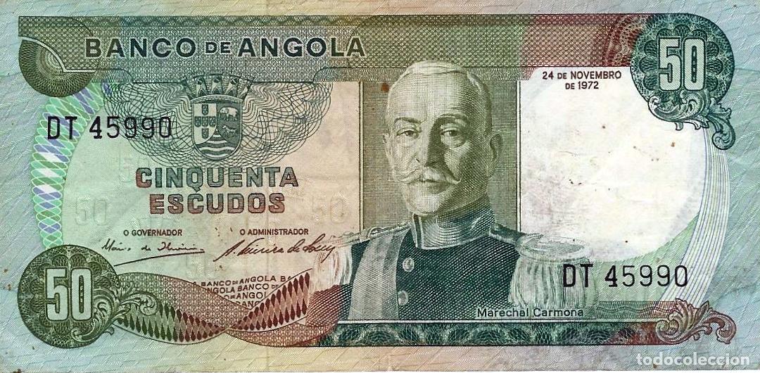 Billetes extranjeros: BILLETE DE ANGOLA 50 ESCUDOS DEL A&Ntilde;O DE 1972 PRECIO DE SALIDA 1&euro;