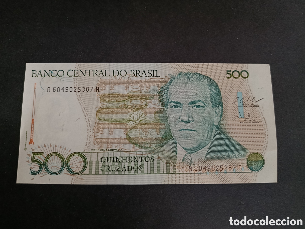 Billetes extranjeros: BRASIL. BILLETE DE 500 CRUZADOS. SC.