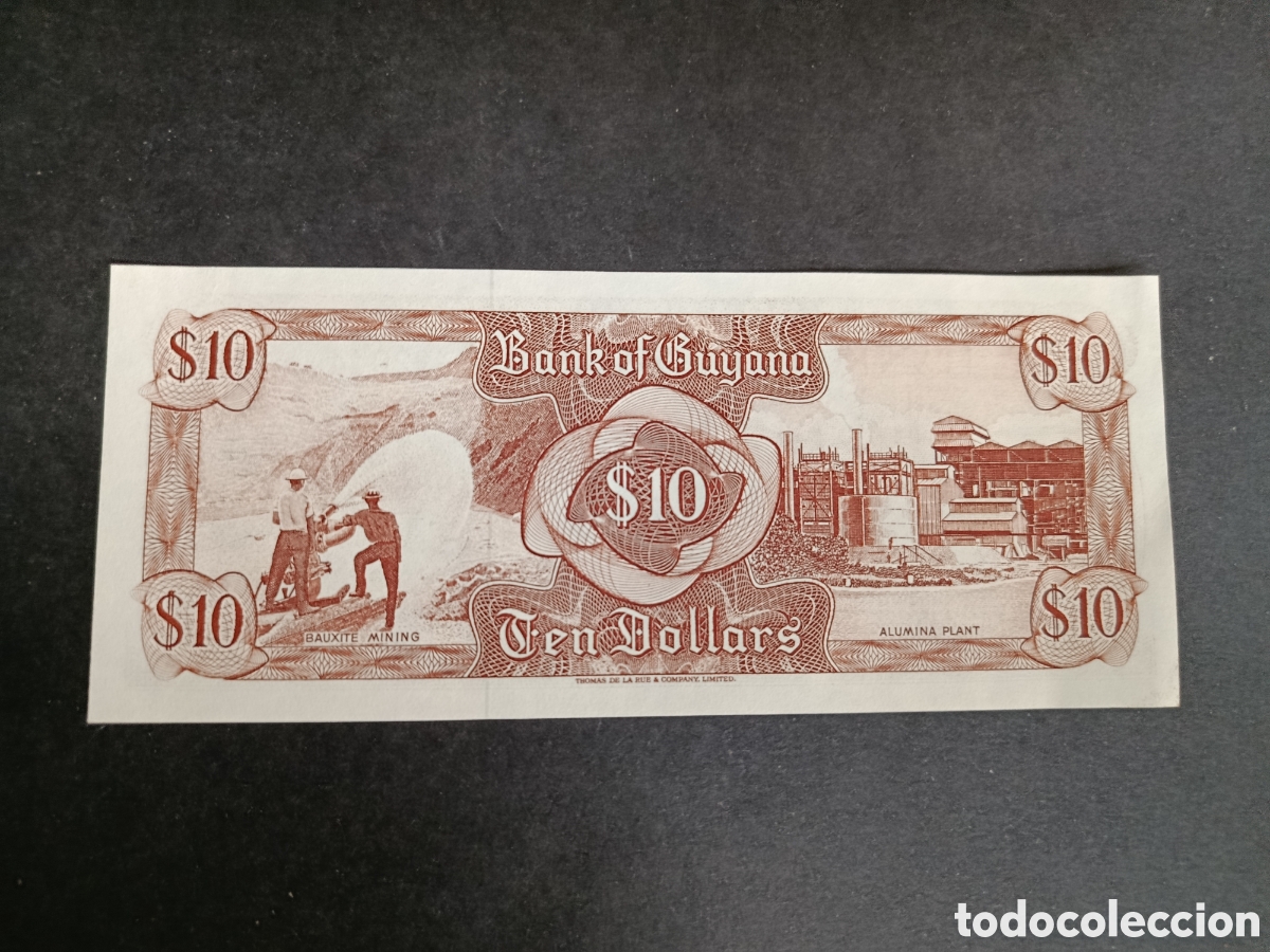 Billetes extranjeros: GUYANA. BILLETE DE 10 DOLARES. SC. - Foto 2