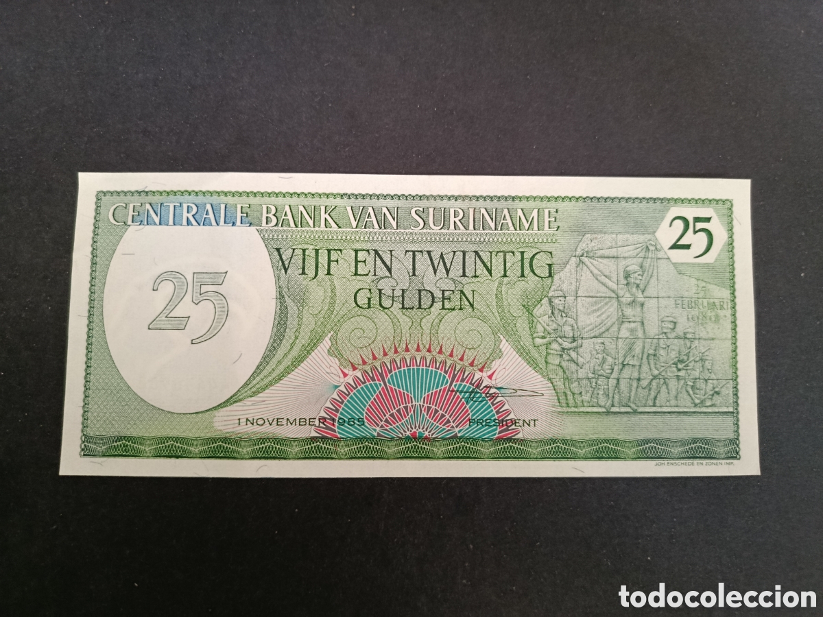 Billetes extranjeros: SURINAM. BILLETE DE 25 GULDEN. SC.