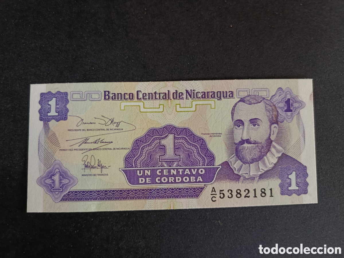 Billetes extranjeros: NICARAGUA. BILLETE DE 1 CENTAVO DE C&Oacute;RDOBA. SC.
