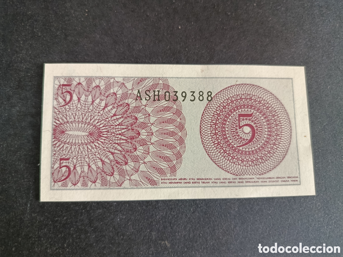 Billetes extranjeros: INDONESIA. BILLETE DE 5 SEN. SC. - Foto 2
