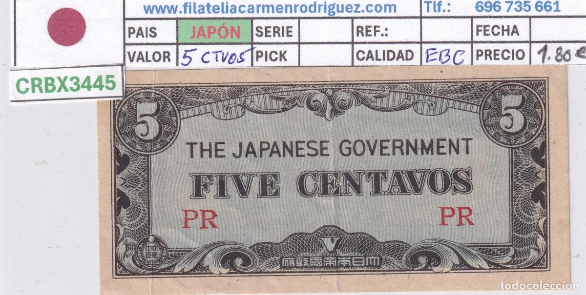 Billetes extranjeros: CRBX3445 BILLETE JAP&Oacute;N 5 CENTAVOS EBC