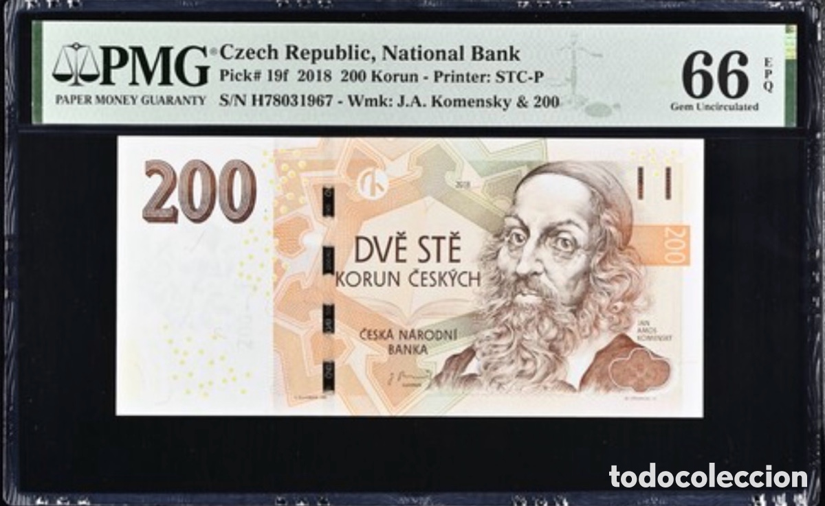 Billetes extranjeros: Billete Czech Republic 200 Korun 2018 PMG 66 p19f
