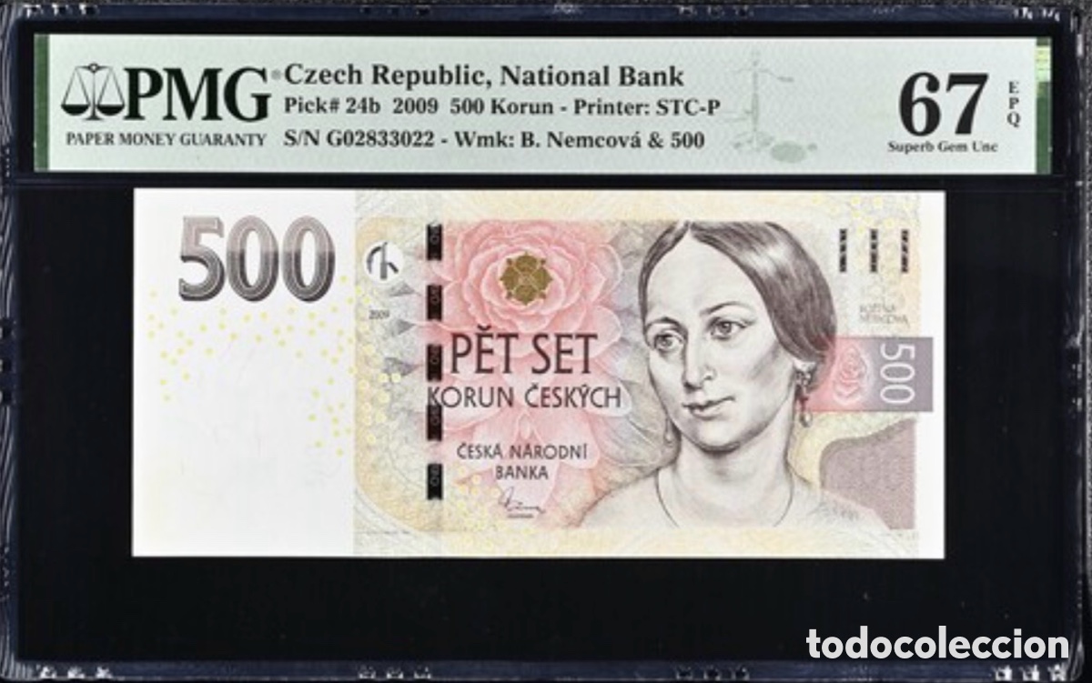 Billetes extranjeros: Billete Czech Republic 500 Korun 2009 PMG 67 p24b
