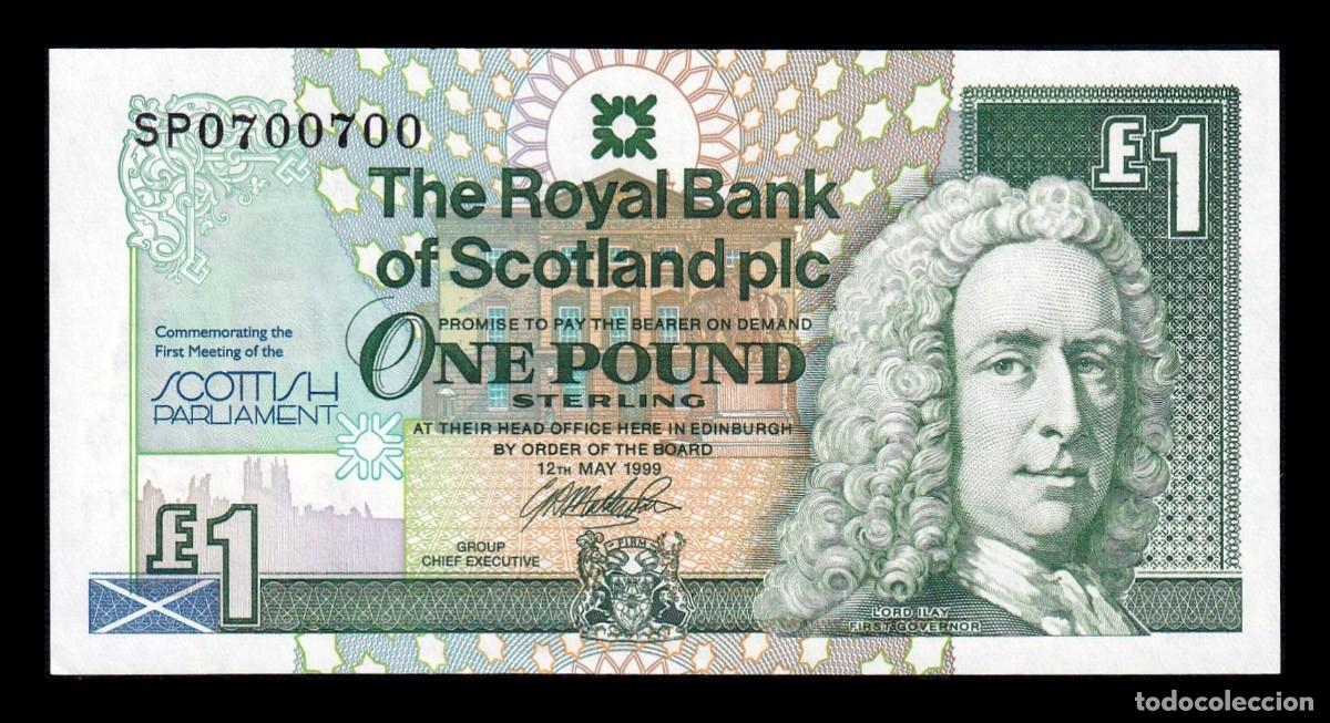 Billetes extranjeros: Escocia 1 Libra Esterlina Conmemorativo 1999 Pick 360 Sc Unc
