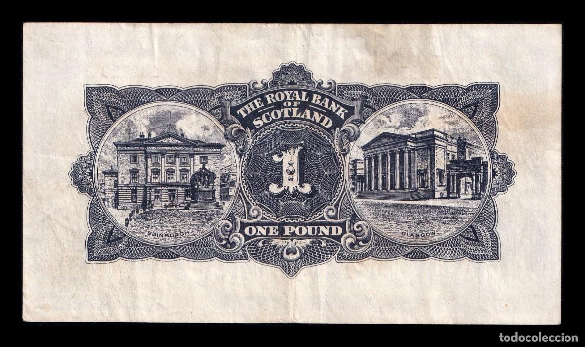 Billetes extranjeros: Escocia 1 Libra Esterlina 1962 Pick 324b Mbc Vf - Foto 2