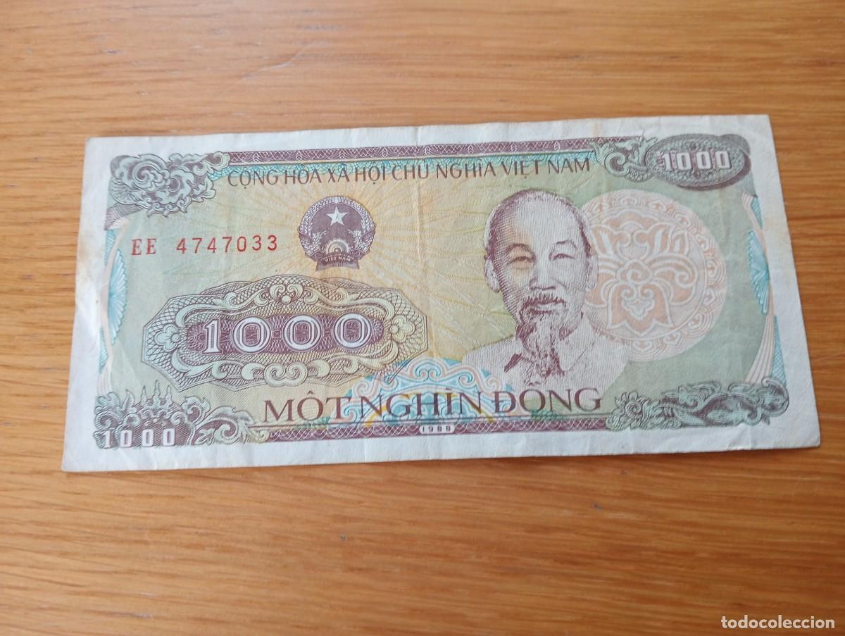 International Banknotes: BILLETE DE VIETNAM. 1000 DONG. N.&ordm; SERIE: EE 4747033. A&Ntilde;O 1988. PICK 106a. CIRCULADO. VER FOTOS.