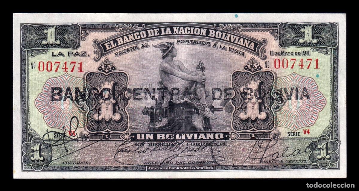 Billetes extranjeros: Bolivia 1 Boliviano 1911 (1929) Pick 112(3) Ebc Xf