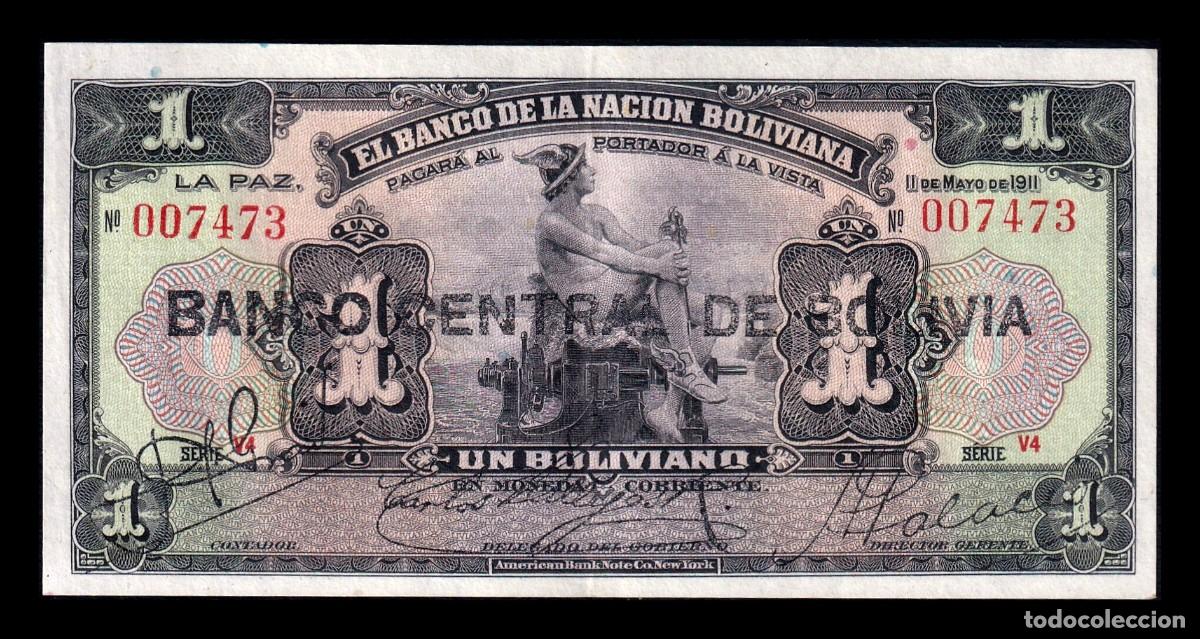 Billetes extranjeros: Bolivia 1 Boliviano 1911 (1929) Pick 112(3) Ebc Xf