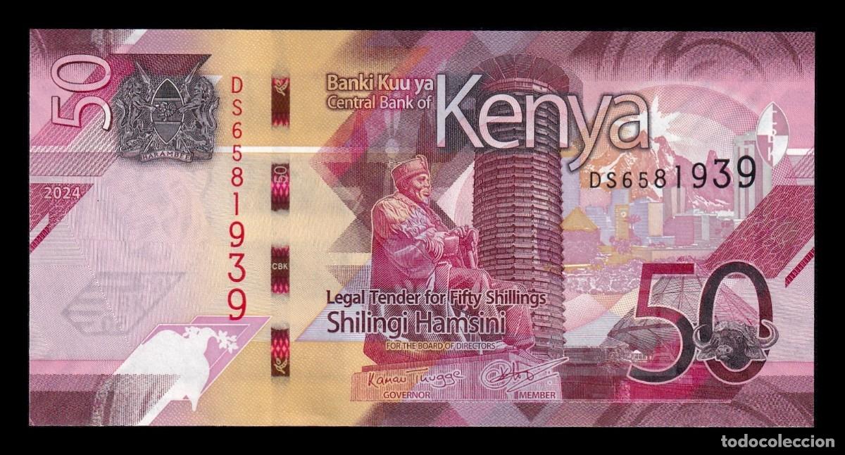 Billetes extranjeros: Kenia 50 Shillings Kenyatta 2024 Pick 52b Sc Unc