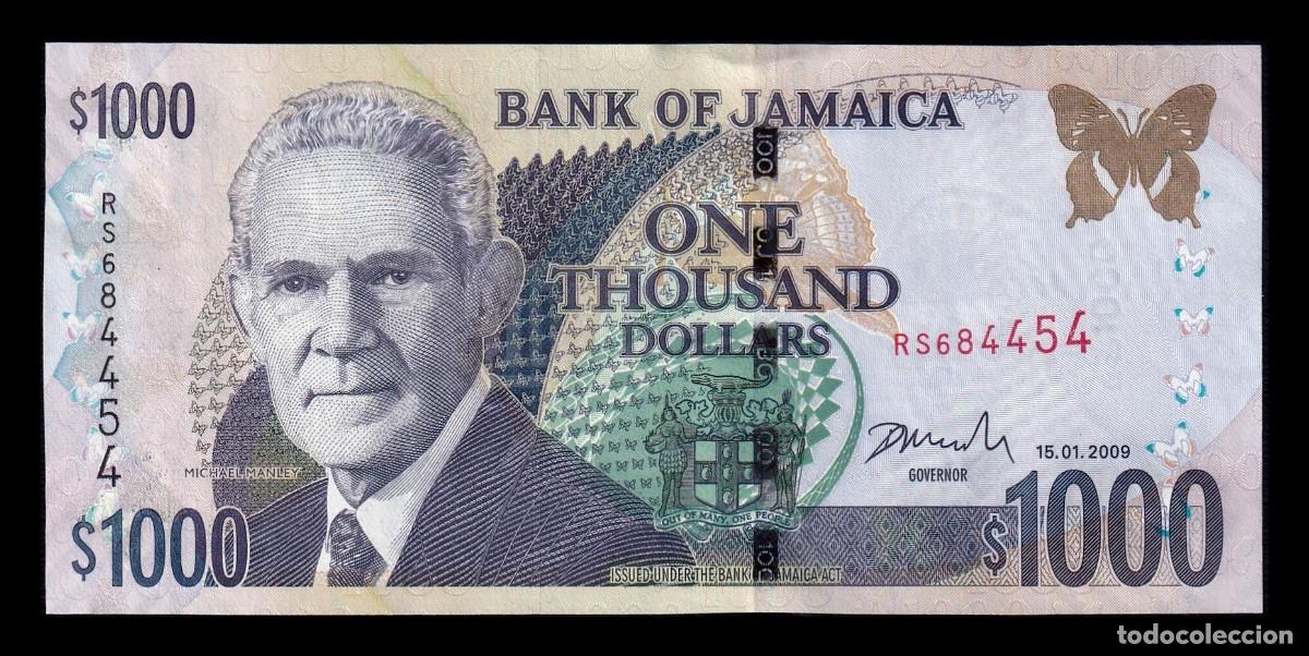 Billetes extranjeros: Jamaica 1000 D&oacute;lares Michael Manley 2009 Pick 86g Sc Unc