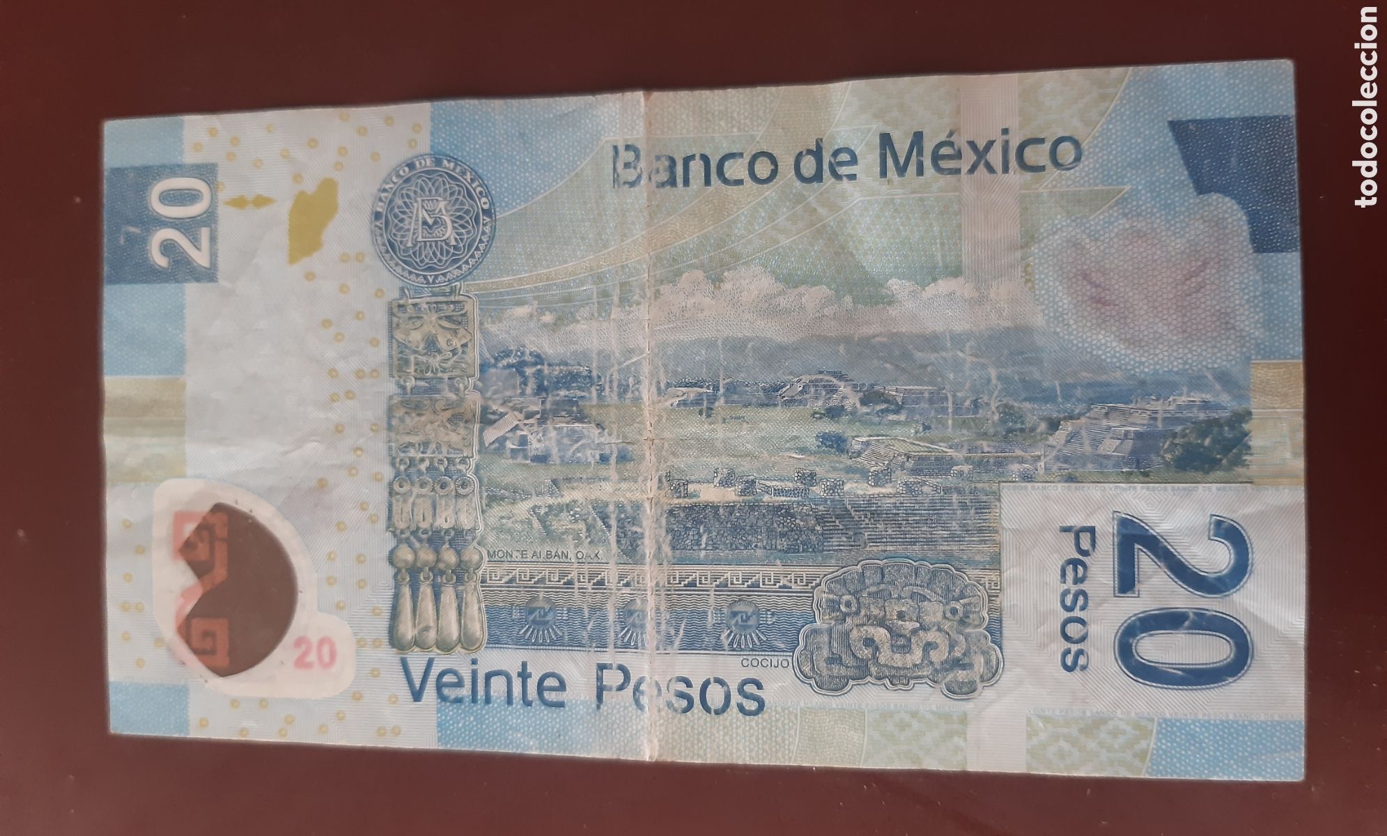 Billetes extranjeros: Billete M&eacute;xico 20 pesos usado - Foto 2