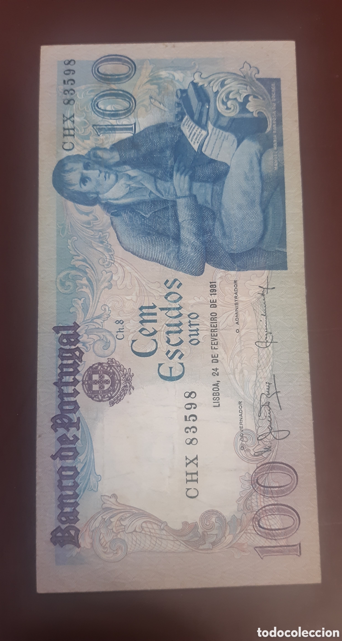 Billetes extranjeros: Billete Portugal 100 escudos usado