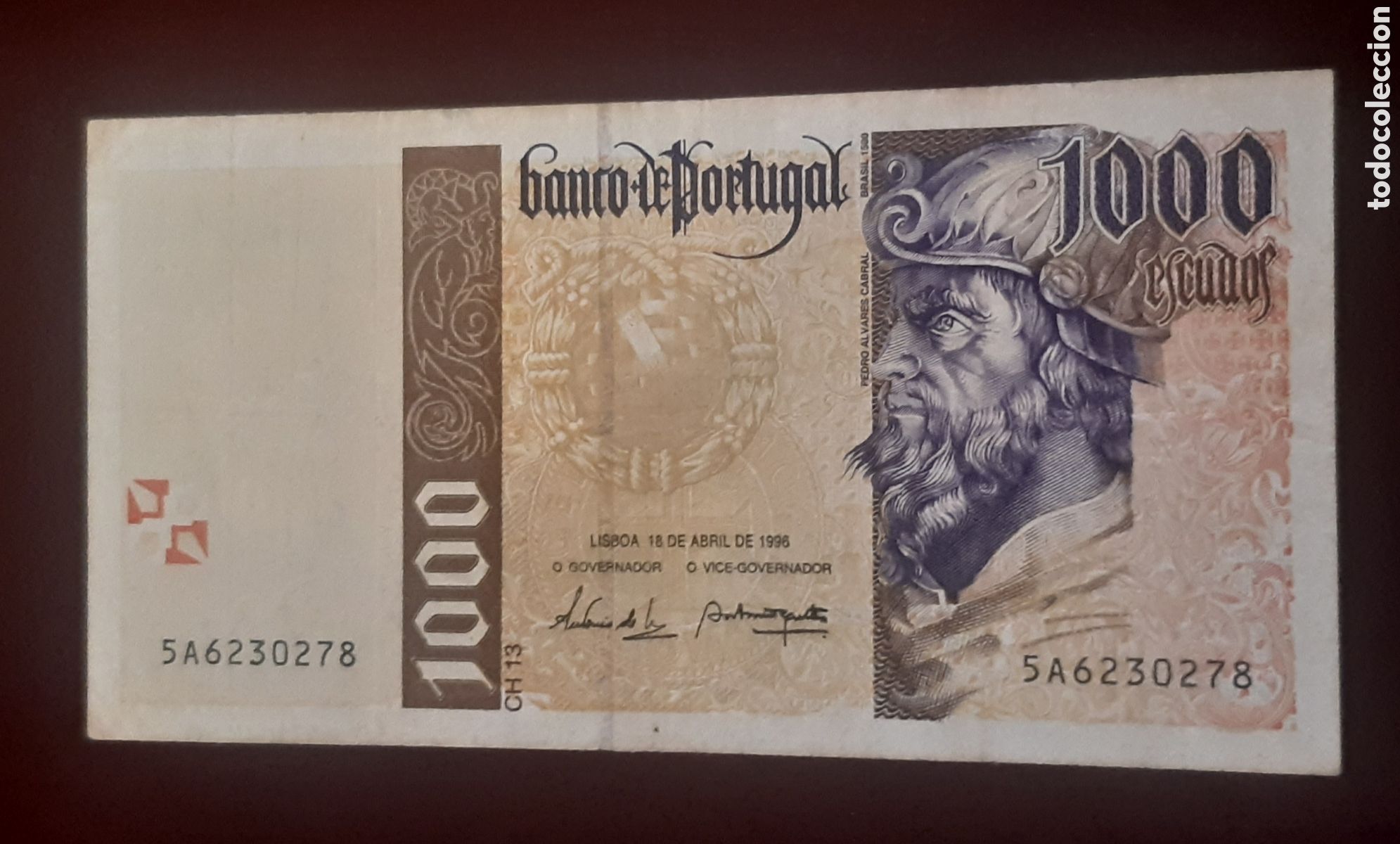 Billetes extranjeros: Billete Portugal 1000 escudos circulado