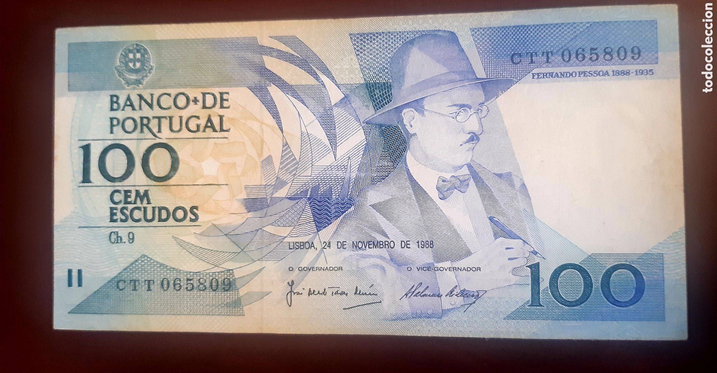 Billetes extranjeros: Billete Portugal 100 escudos circulado - Foto 1