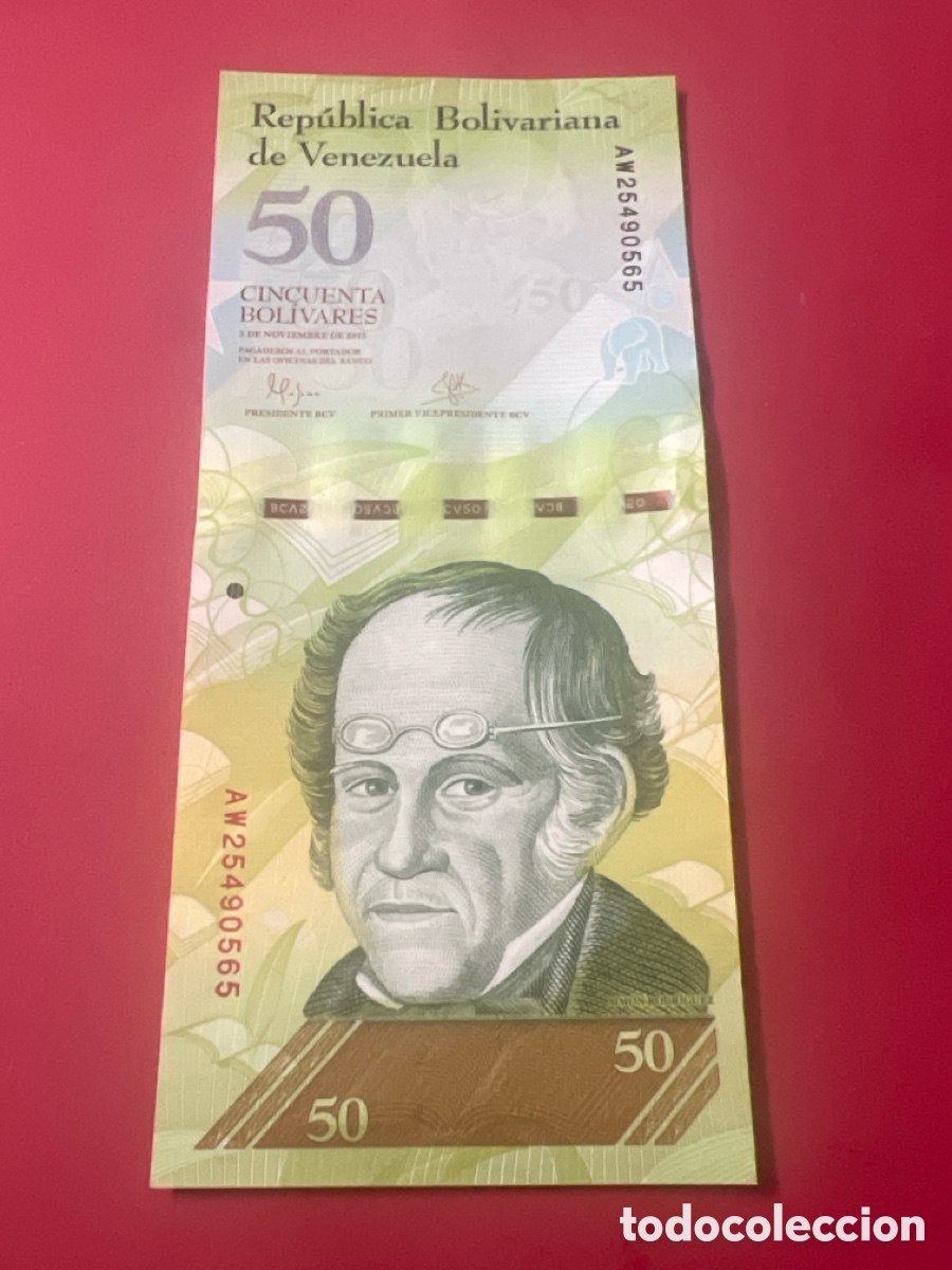 International Banknotes: V101. Billete VENEZUELA 50 Bolivares 2015