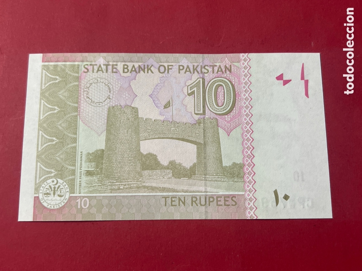 Billetes extranjeros: V101. BILLETE DE PAKIST&Aacute;N - 10 rupees - Foto 2