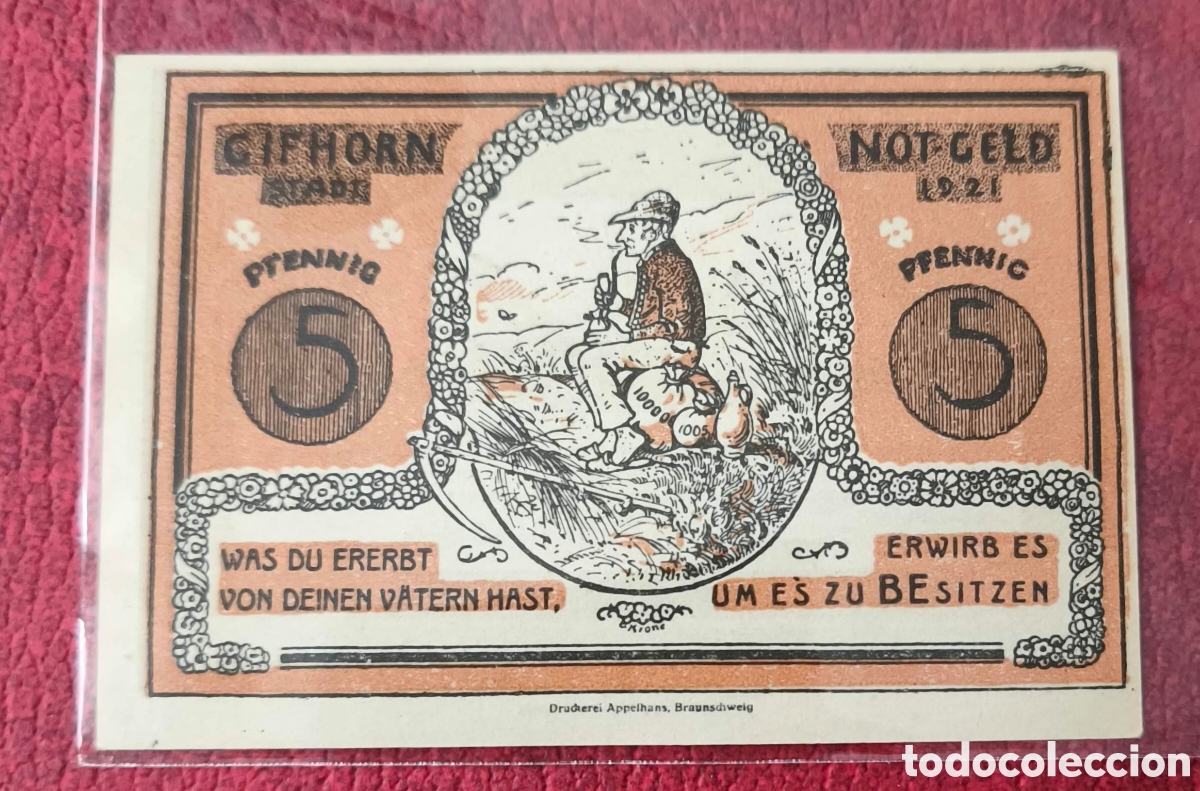 Billetes extranjeros: Alemania. 1921. Notgeld. 5 pfennig