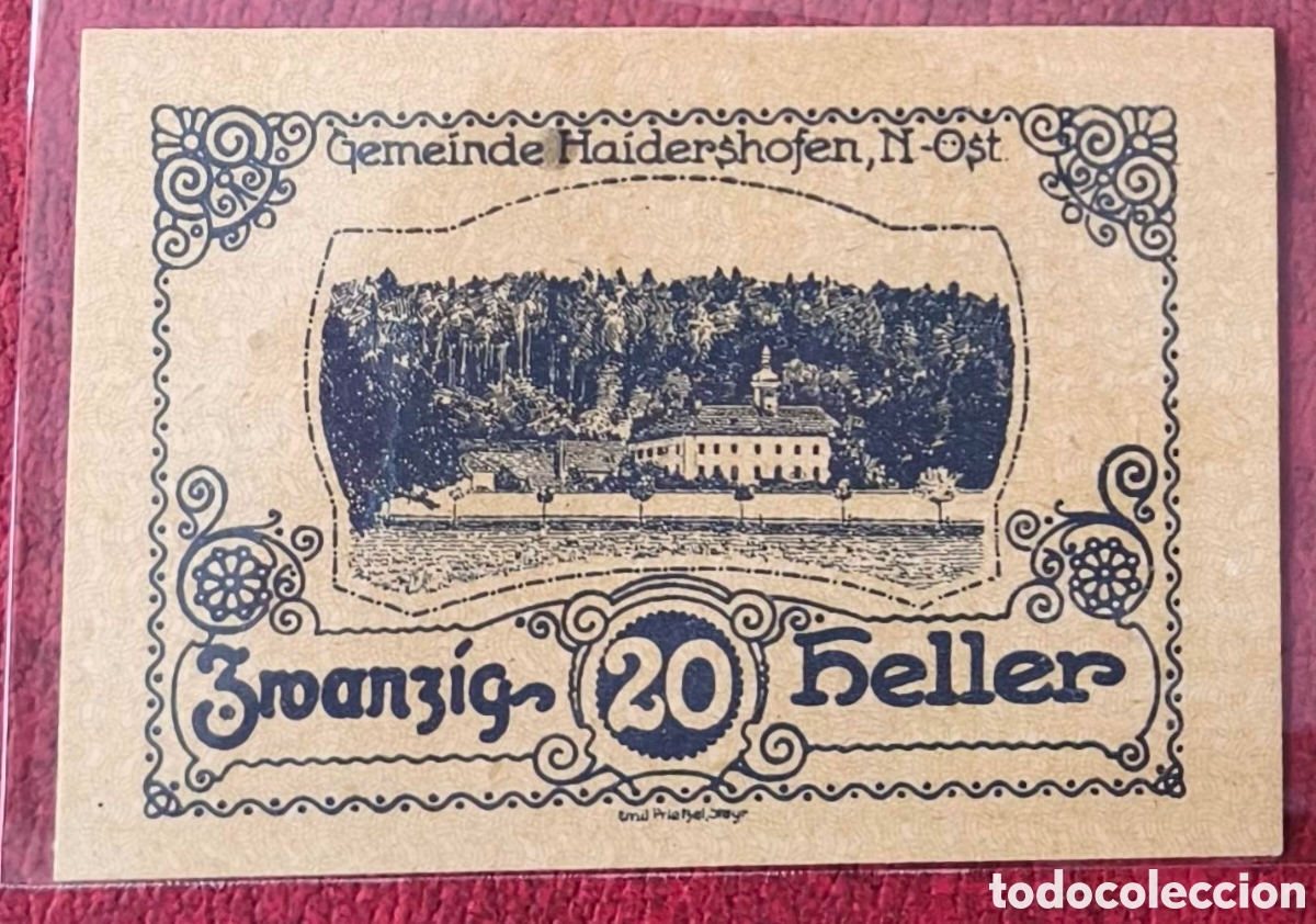 Billetes extranjeros: Austria. 1920-22. Notgeld. 20 heller