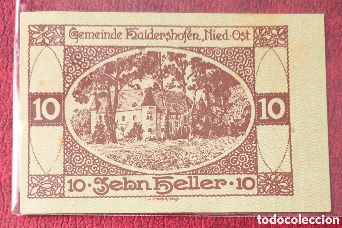 Billetes extranjeros: Austria. 1920-22. Notgeld. 10 heller