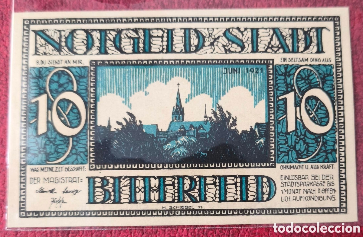 Billetes extranjeros: Alemania. 1921. Notgeld. 10 pfennig