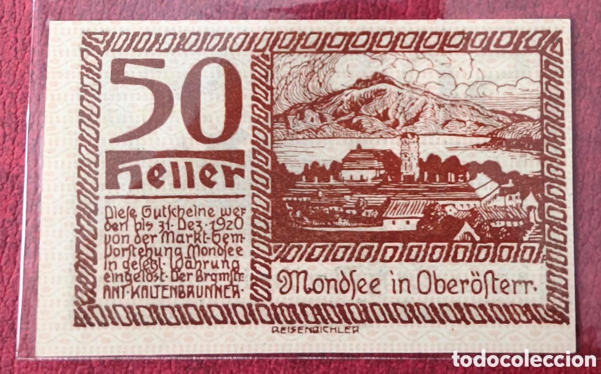 Billetes extranjeros: Austria. 1920. Notgeld. 50 pfennig