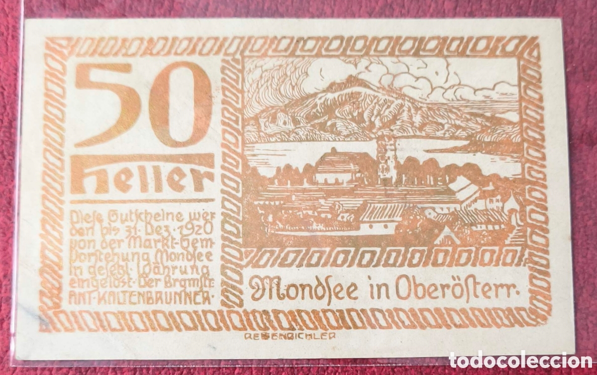 Billetes extranjeros: Austria. 1920. Notgeld. 50 heller