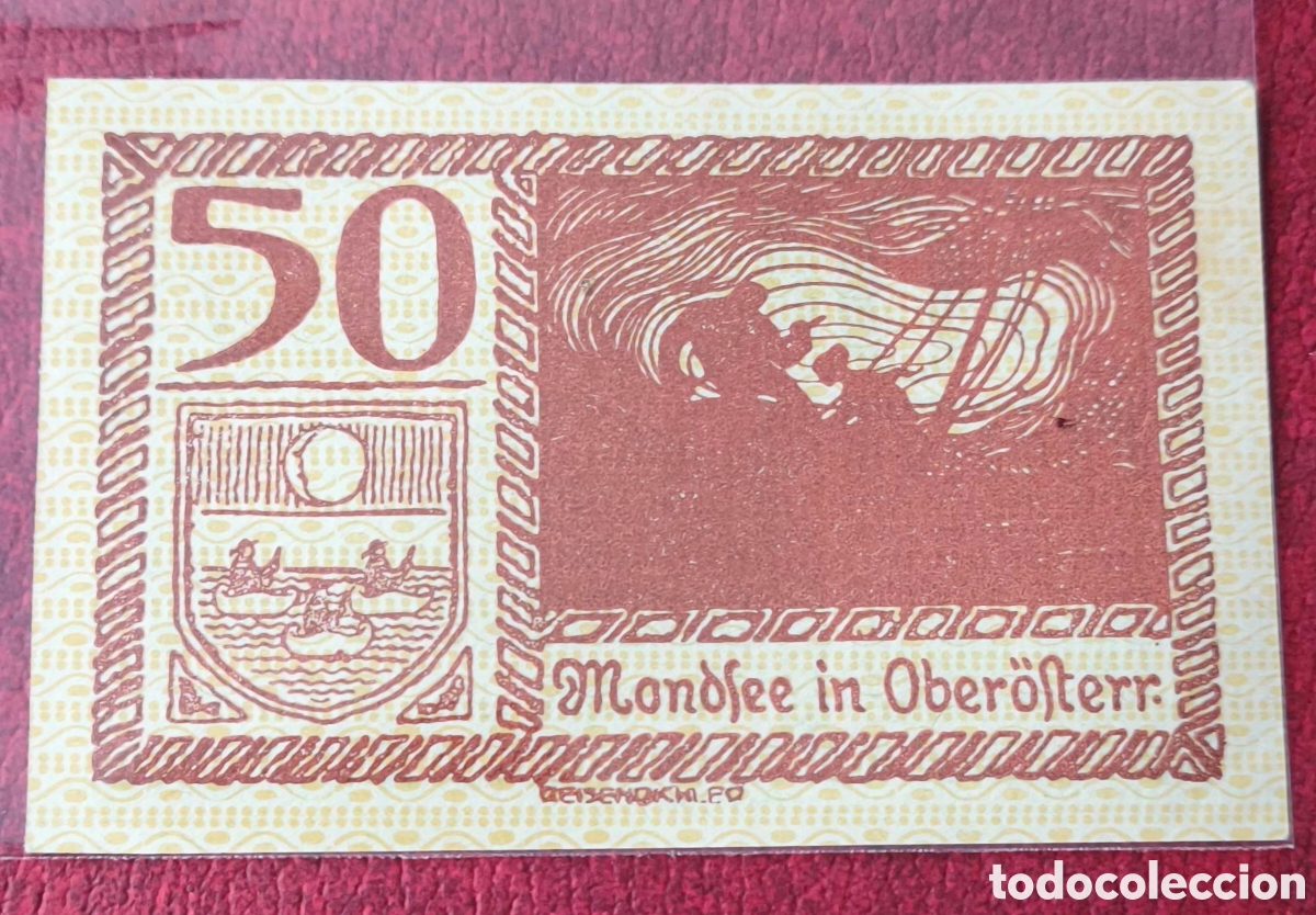 Billetes extranjeros: Austria. 1920. Notgeld. 50 heller - Foto 2