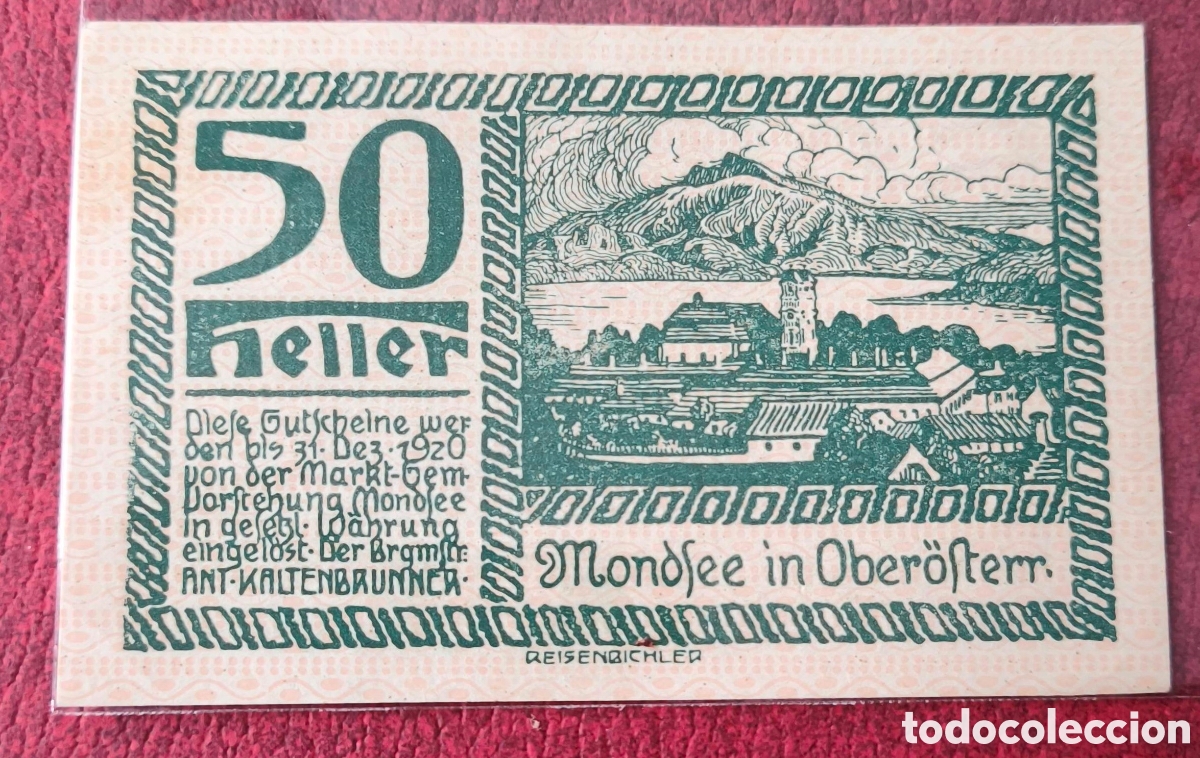 Billetes extranjeros: Austria. 1920. Notgeld. 50 heller