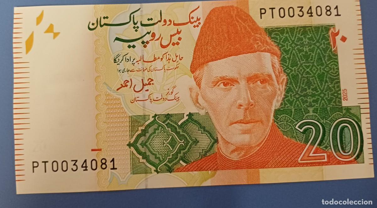 Billetes extranjeros: PAKISTAN---------20 RUPIAS 2025----------SC - Foto 1