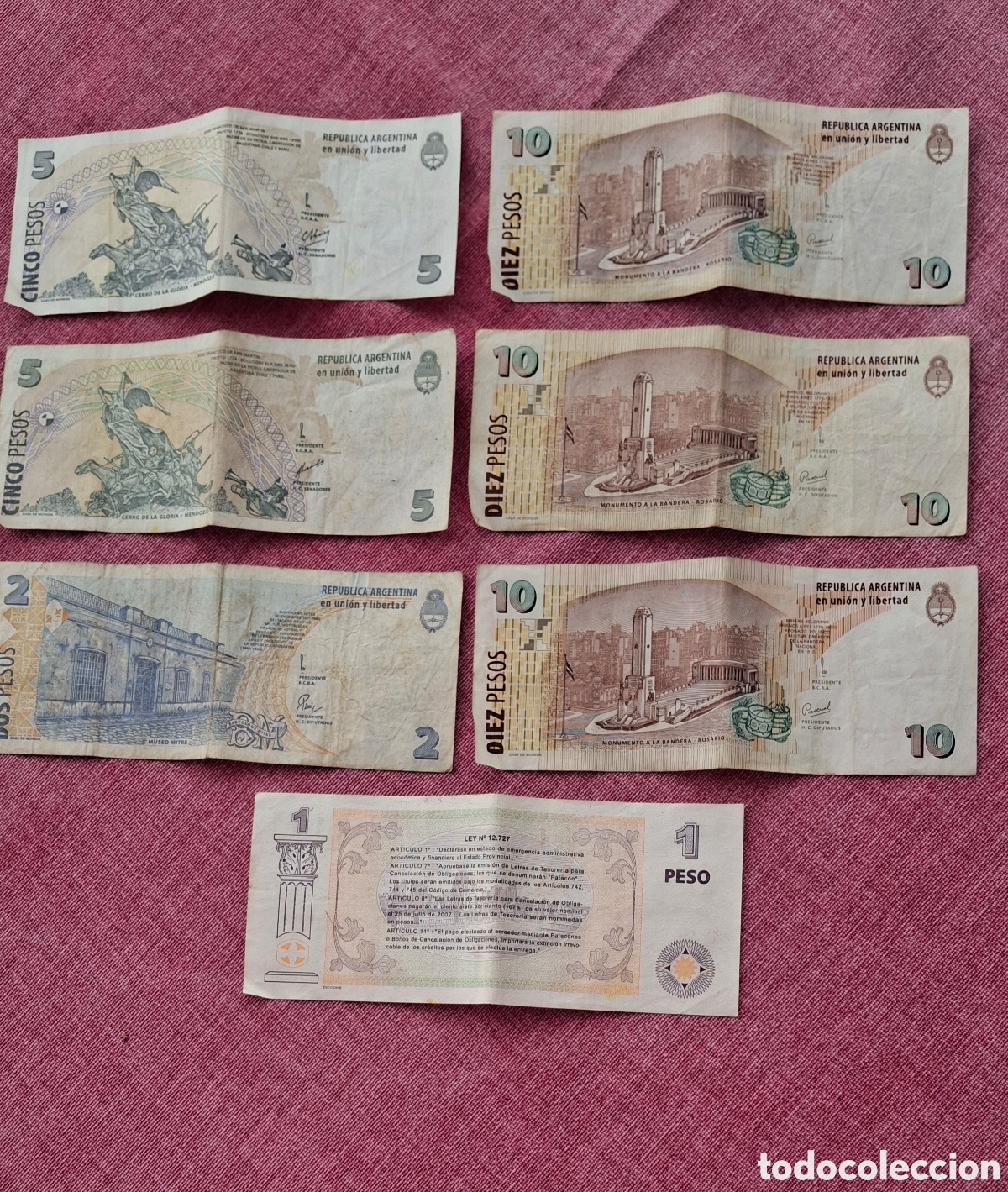 Billetes extranjeros: Argentina. Lote billetes variados. - Foto 2