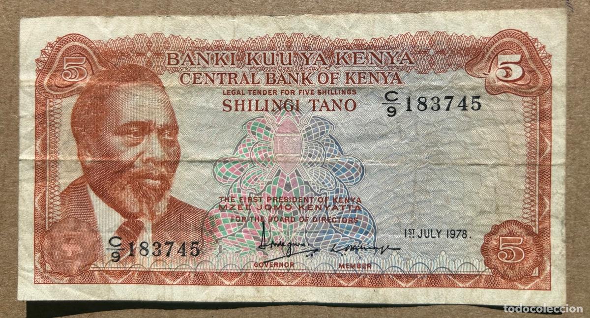 Billetes extranjeros: KENIA KENYA - 5 Shilingi 1978 - C/9 183745 - Bc