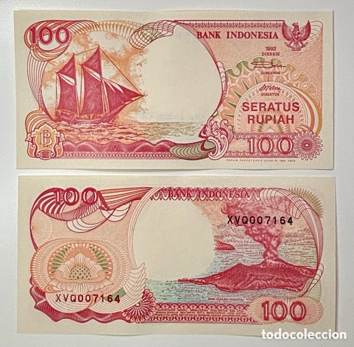 Billetes extranjeros: Billete INDONESIA 100 Rupias 1992 SC