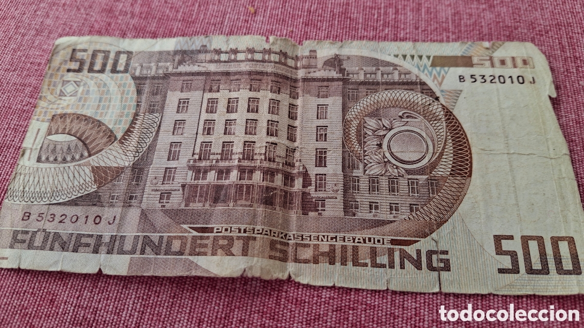 Billetes extranjeros: 500 Schilling. Austria. 1.7.1985. - Foto 4