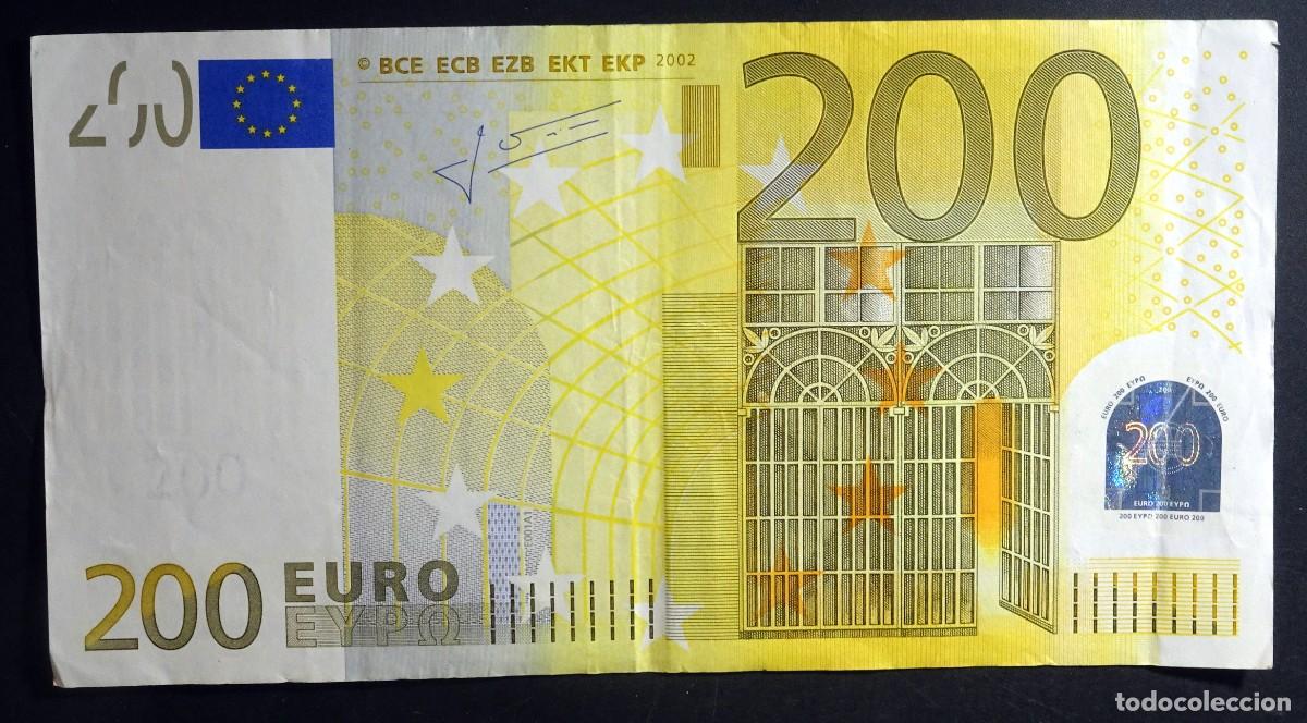 International Banknotes: BILLETE 200 EUROS , FIRMA TRICHET, SERIE X, 2002, VER FOTOS