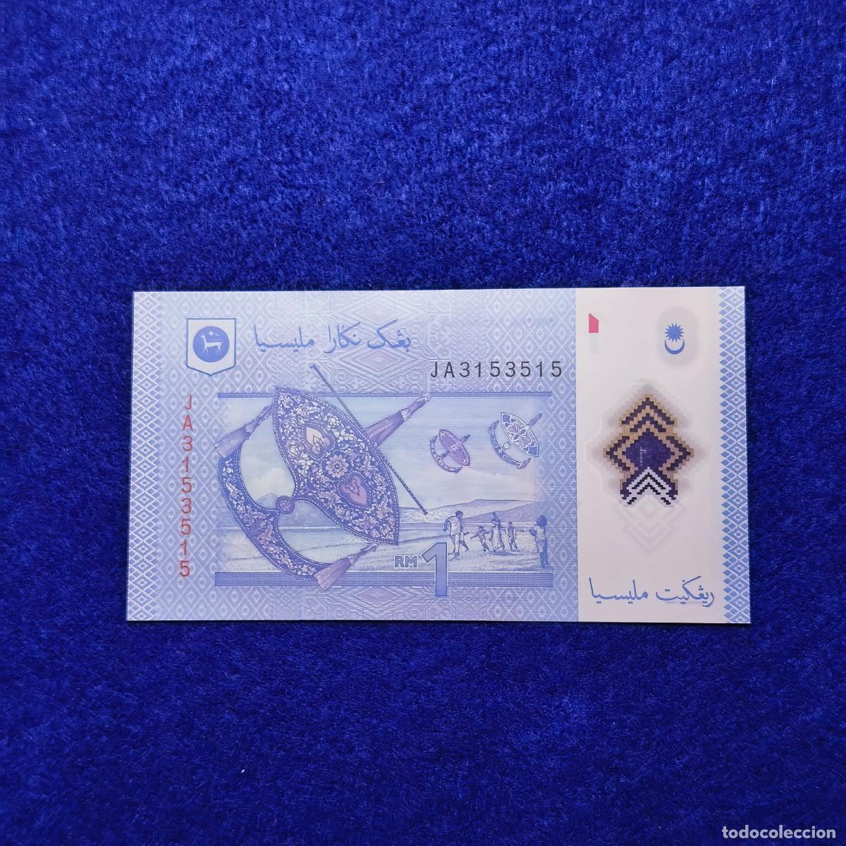 Billetes extranjeros: 1 RINGGIT DEL BANCO DE MALASIA. ESTADO DE PLANCHA - Foto 3