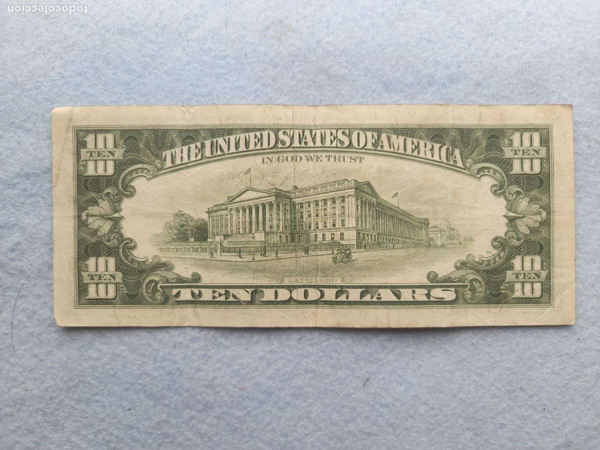 Billetes extranjeros: USA. 10 D&oacute;lares. A&ntilde;o 1985. - Foto 2