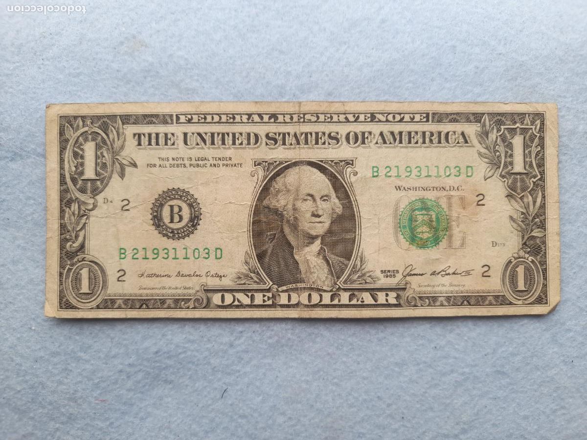 Banconote internazionali: USA. 1 D&oacute;lar. A&ntilde;o 1985.