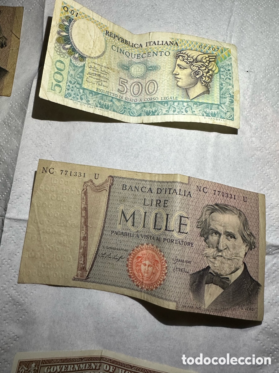 Billetes extranjeros: Lote de 6 Billetes Antiguos Internacionales - Foto 6