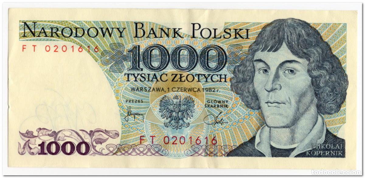 Billetes extranjeros: POLAND,1000 ZLOTYCH,1982,P.146c,VF+