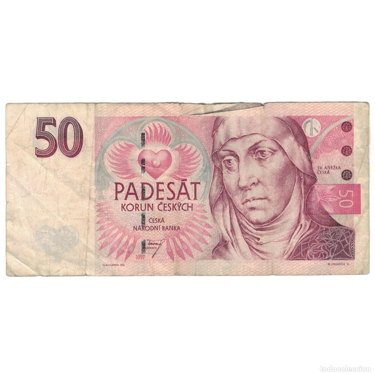 Billetes extranjeros: [#230446] Billete, 50 Korun, 1997, Rep&uacute;blica Checa, KM:17, BC