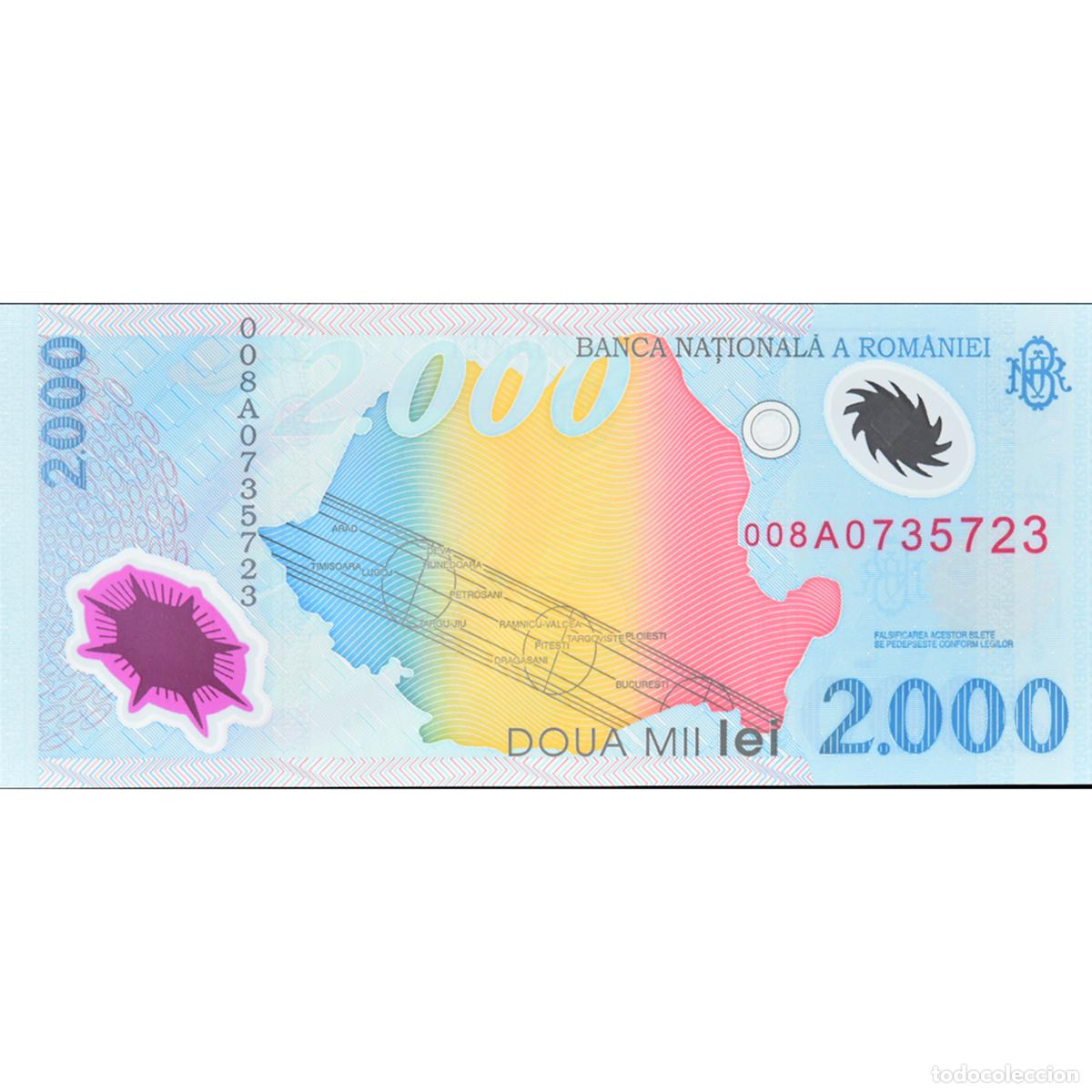 Billetes extranjeros: [#245859] Billete, 2000 Lei, 1999, Ruman&iacute;a, KM:111a, UNC