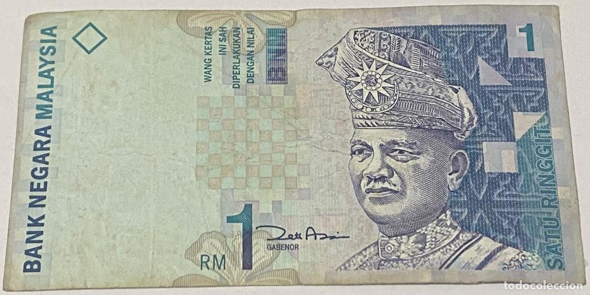 Billetes extranjeros: Billete 1998. 1 Ringgit. Malasia. P-39b.1. MBC-. Prefijo 2 Letras. Muy Buena Conservaci&oacute;n-