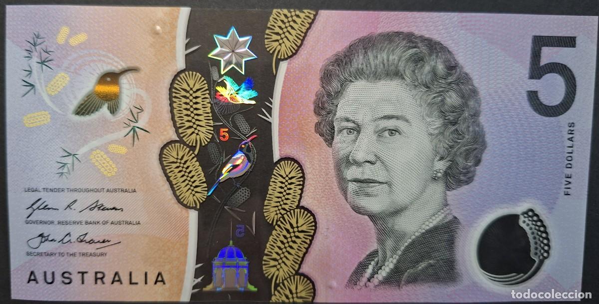 Billetes extranjeros: AUSTRALIA 5$ 2016 P 62a UNC